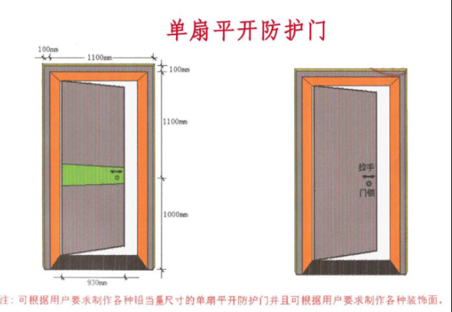黄山2mmpb防护铅门